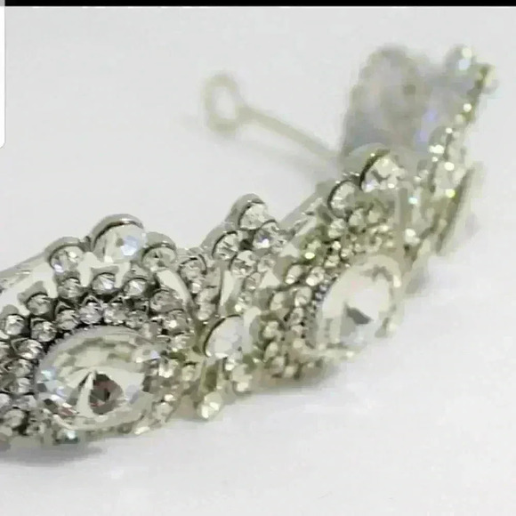 New Bridal Rhinestone Tiara Crown Wedding Silver main image 6